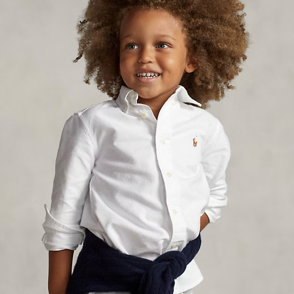 Polo by Ralph Lauren Boys 4T Iconic Oxford Shirt White Button Down